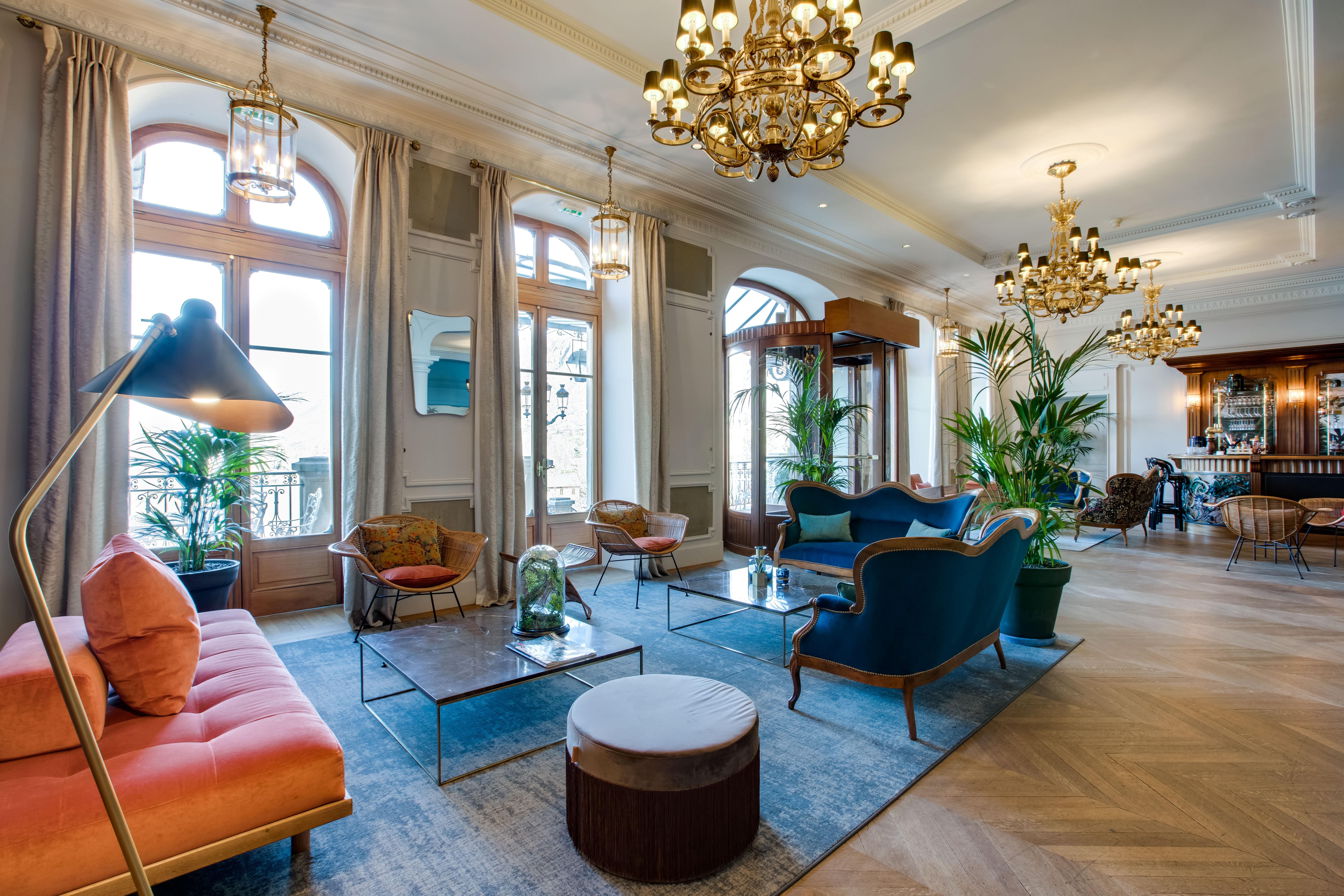 Le Palace De Menthon ภายนอก รูปภาพ The lounge at the Hotel Axelmannstein